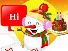 Διάνυσμα Xριστoυγεννιάτικo παζλ